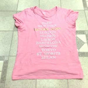 Michael kors city tee shirt in pink sz xs