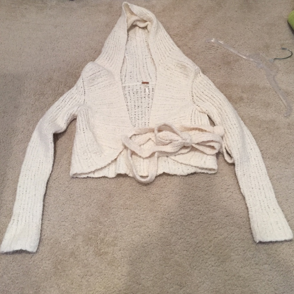 Hooded wrapped sweater