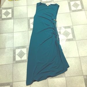 Michael kors turquoise dress with gold zipper
