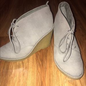 Grey sneaker heels