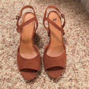 H&M suede platform heel
