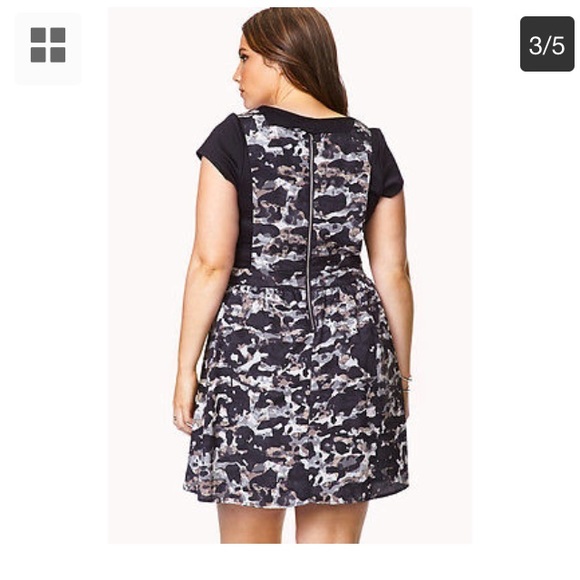 Plus size Forever 21 camo smock dress. - Picture 3 of 4