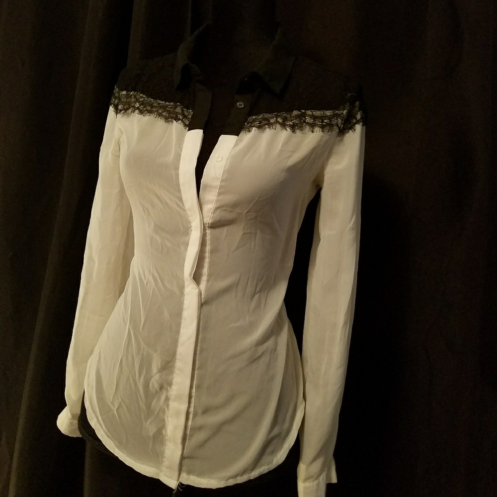 Fancy laced button down