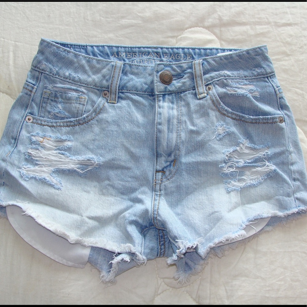 American eagle ripped cut off shorts