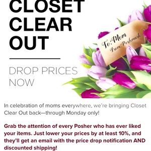 CLOSET CLEAR OUT IS BACK🎉.   LIMITED TIME ONLY‼️