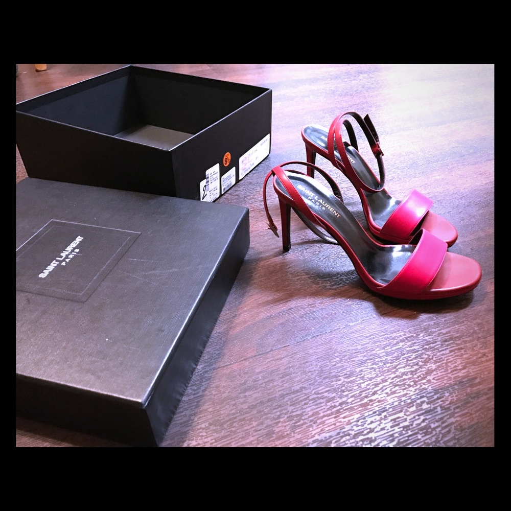 Saint Laurent Paris leather heels