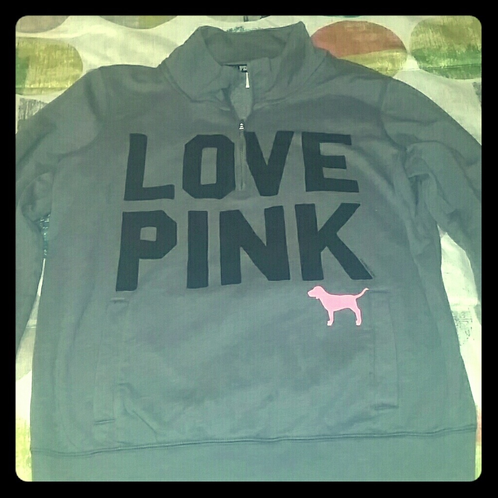 Pink by Victorias Secret Half Zip Swearshirt