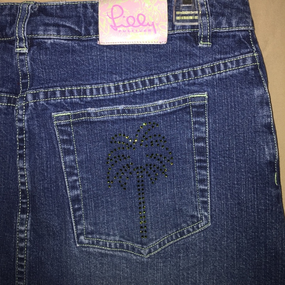 Lilly denim skirt with rhinestone detail