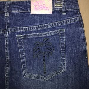 Lilly denim skirt with rhinestone detail