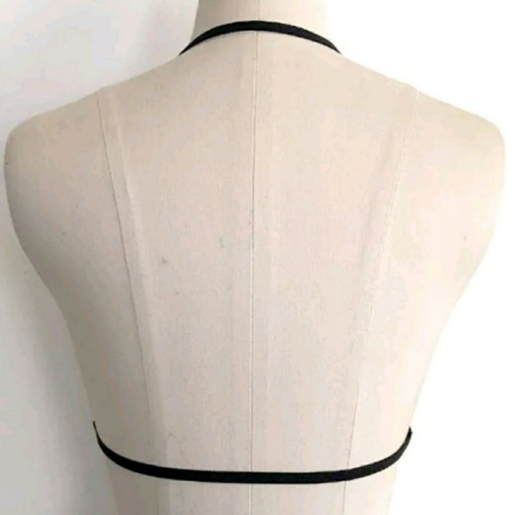 Sexy Caged Harness Bralette with Gold Hoops - Picture 5 of 5