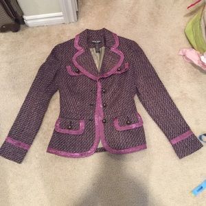 Purple and green embellished Vintage blazer