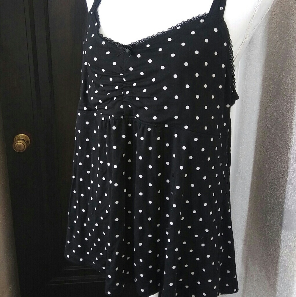 Secret Treasures Polka Dot Baby Doll Sleep Shirt