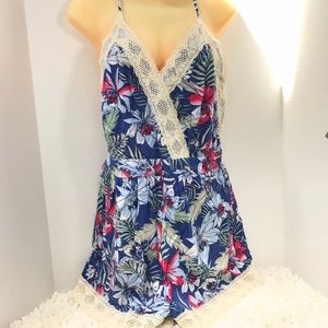 Fashion On Earth Blue Pink Size Large Romper