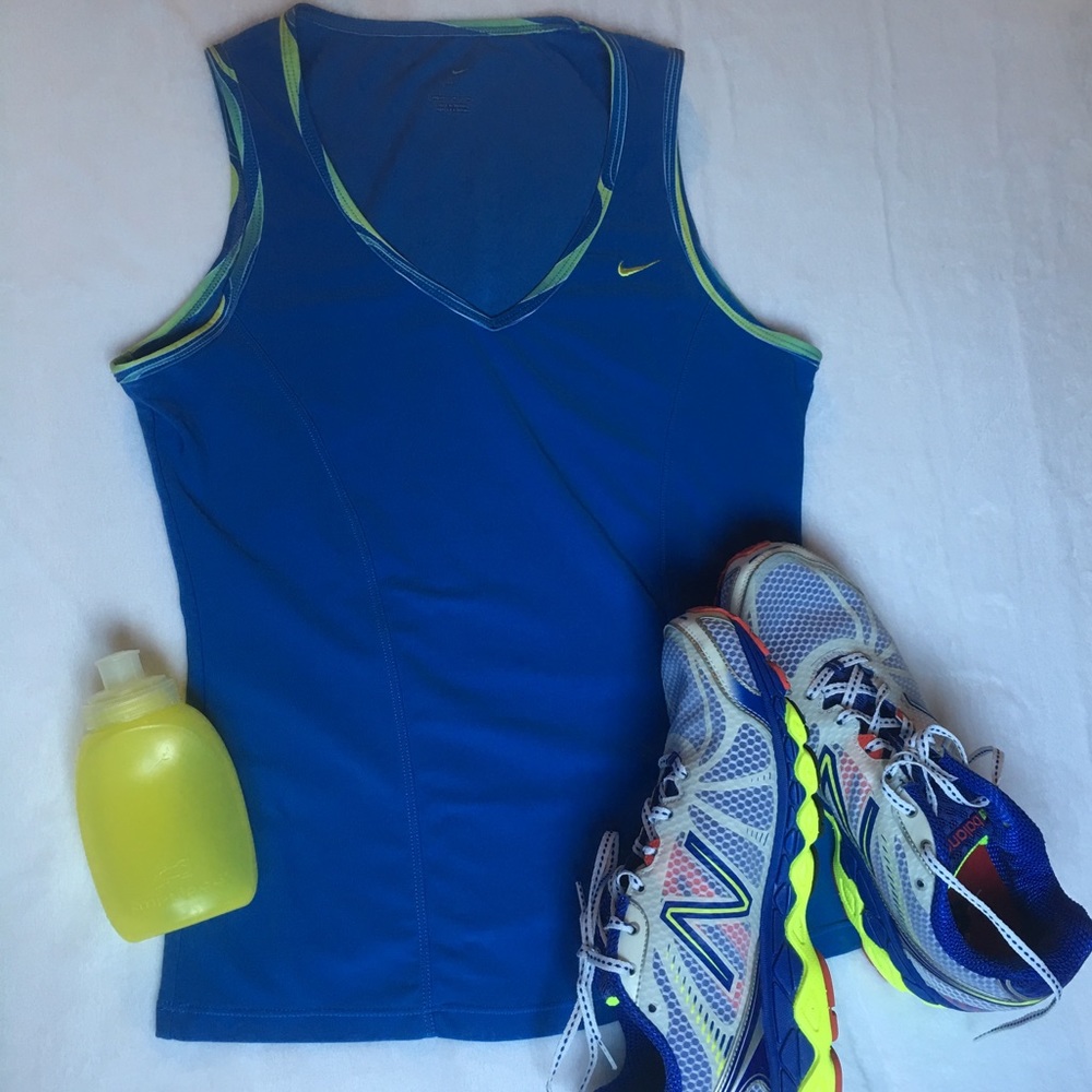 Nike Dri-Fit Blue Med 8-10 Running Top
