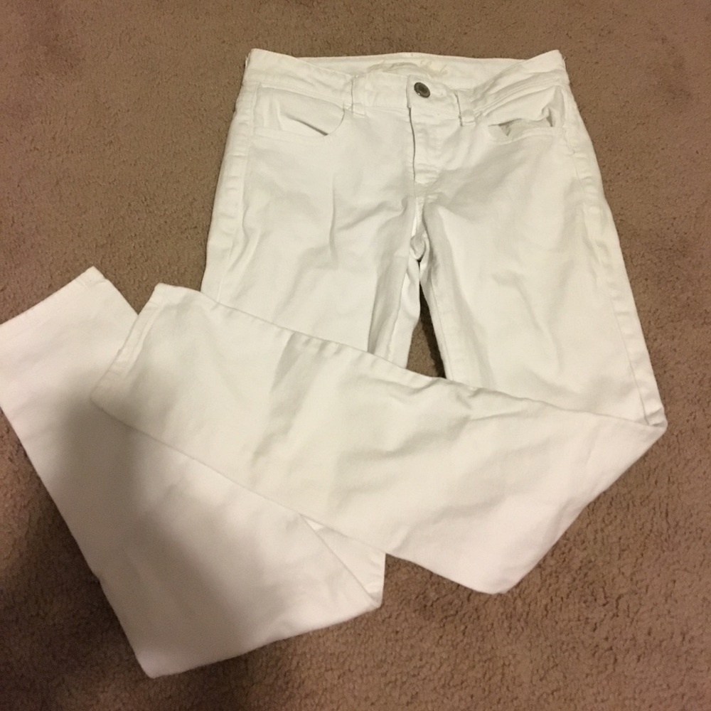 American eagle white skinny jeans size 6