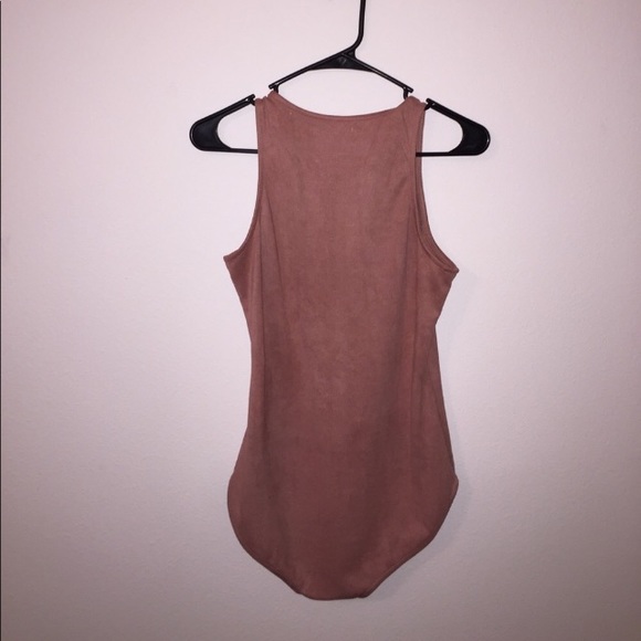 Glamorous Suede Lace-Up Bodysuit - Picture 4 of 6