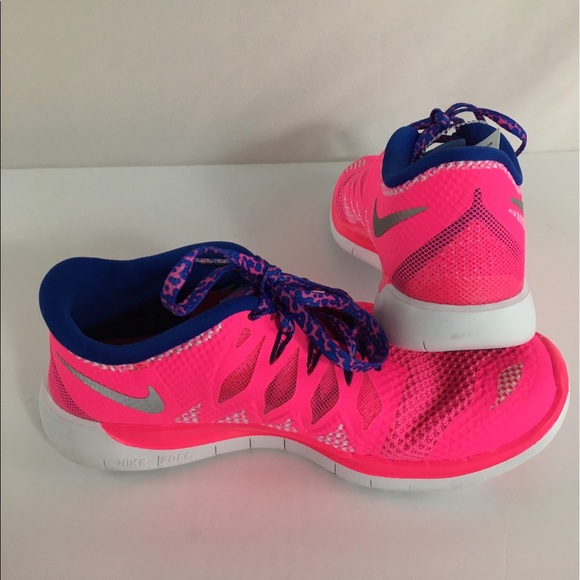 Nike Shoes | New Nike Free 5 Hot Pink And Blue Running Shoe | Poshmark