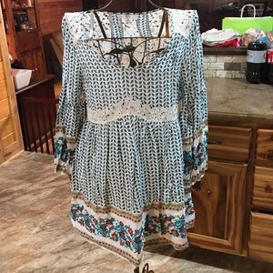 Lace-Back Hippie Dress