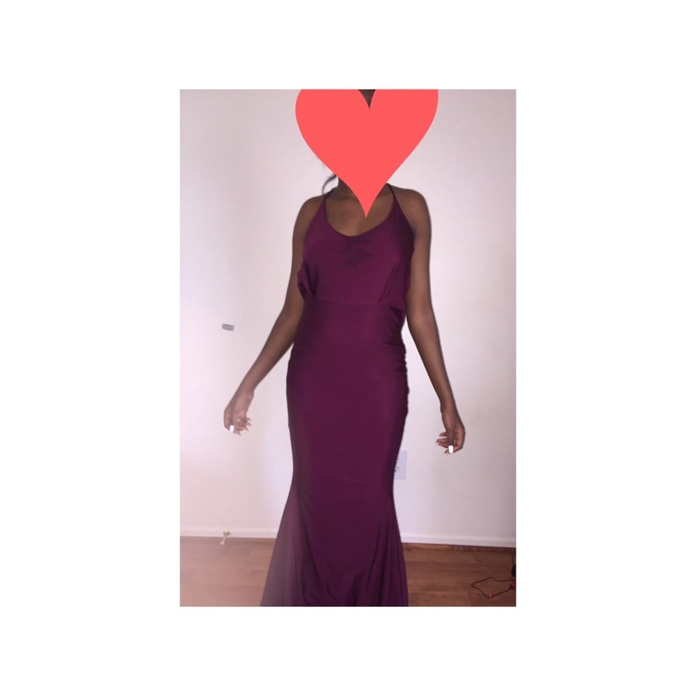 Burgundy prom gown