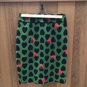 Heart pencil skirt from Maeve Anthropologie