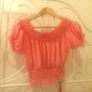 Bubble pink crop top