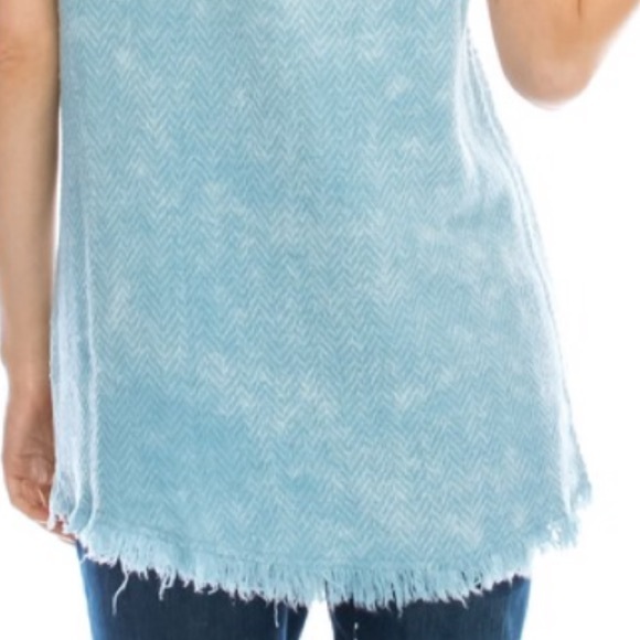 Teal Raw Edge top - Picture 7 of 8