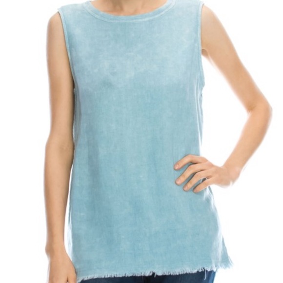 Teal Raw Edge top - Picture 8 of 8