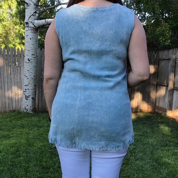 Teal Raw Edge top - Picture 4 of 8