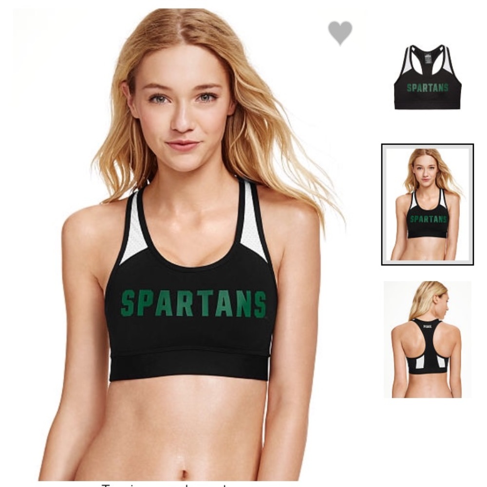 Michigan State University Pink Sports Bra