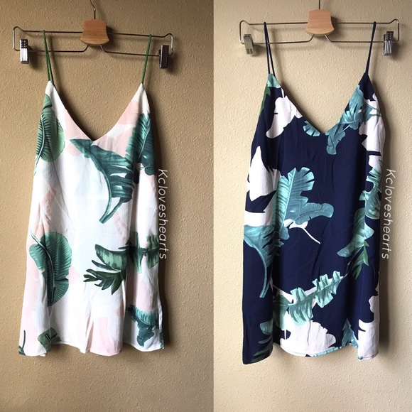 Tropical Palm Leaf Print Dress - Picture 4 of 4