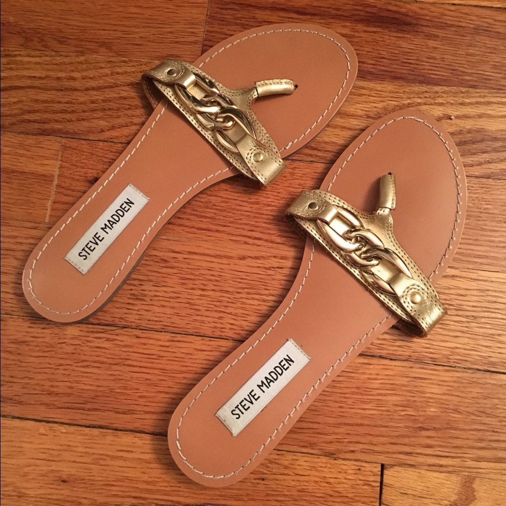 Steve Madden Gold Sandals