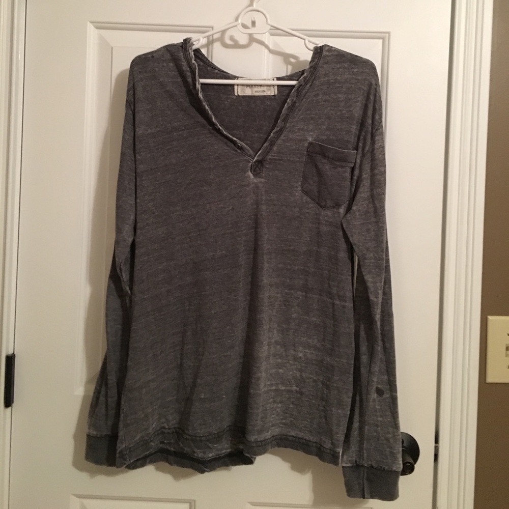 Quarter Cut Loose Shirt Hoodie