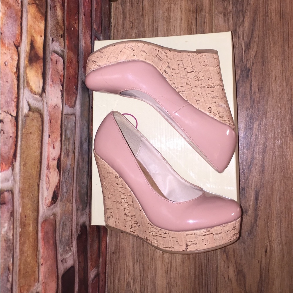 Glaze Rose Patent leather wedges