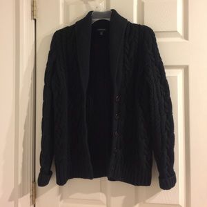 Lands End Navy Cardigan