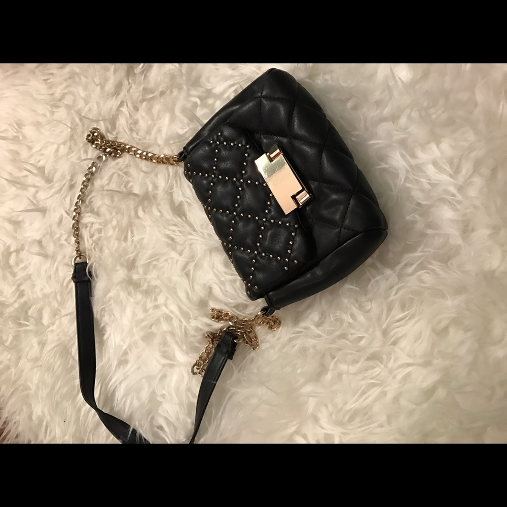 Topshop Mini Black Studded Bag
