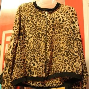 Cheetah Chiffon Bomber Jacket