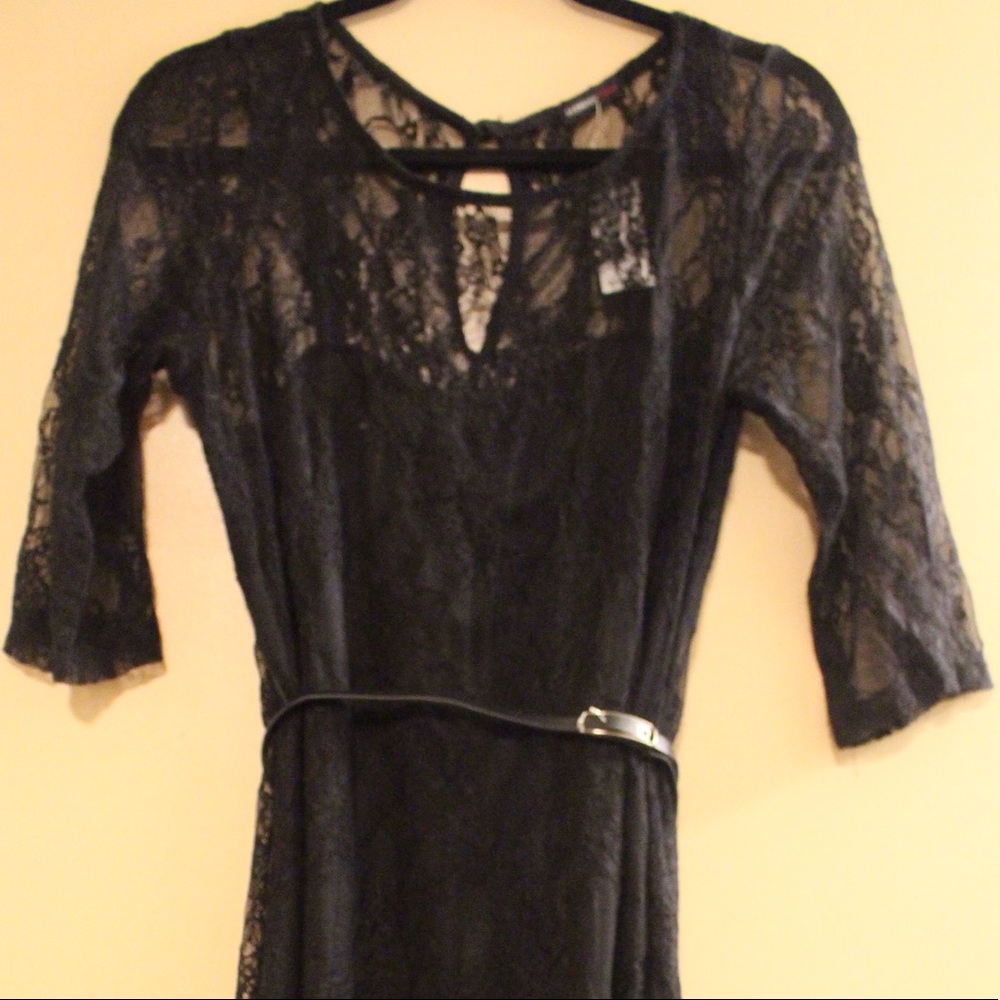 Georgiou Black Lace Dress