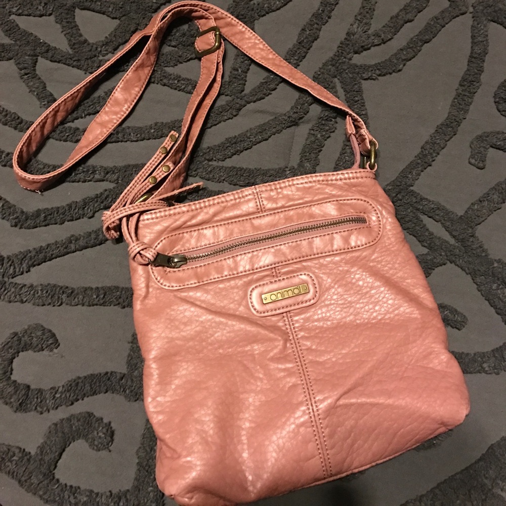 animal cross body bag in pink