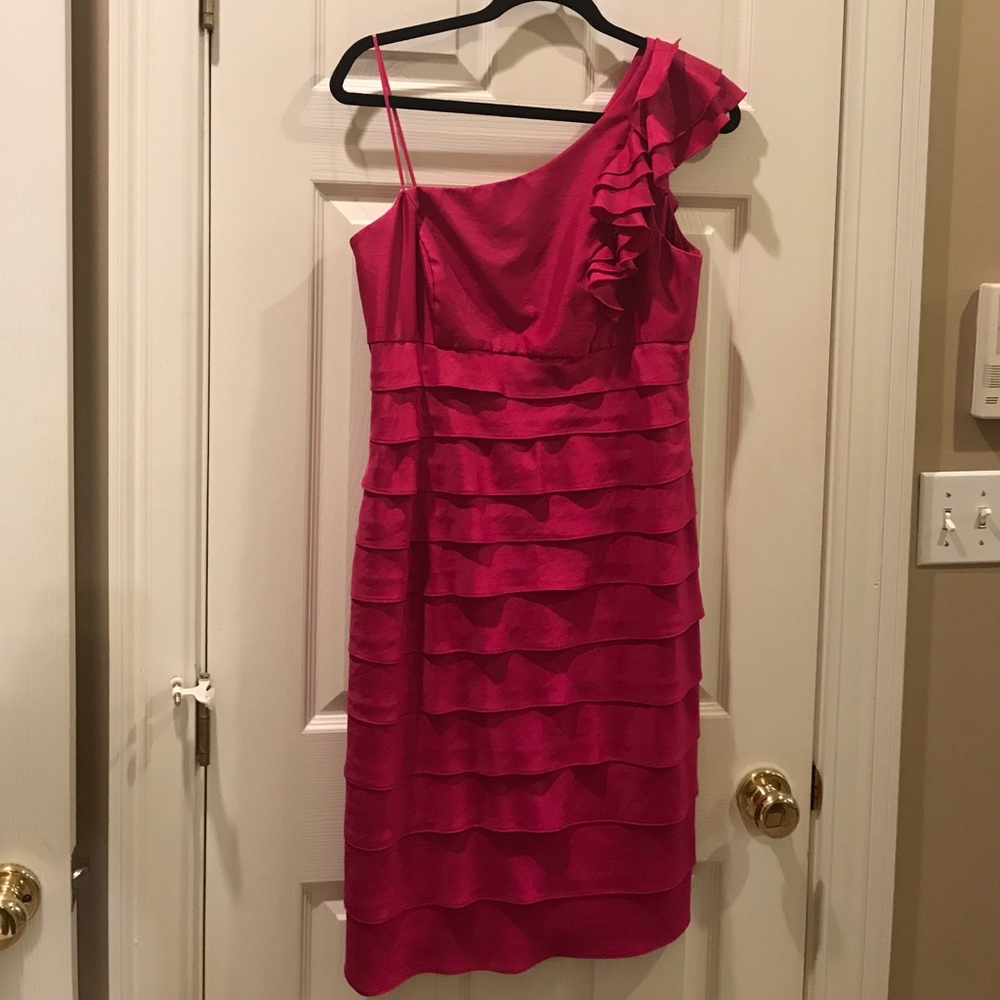 London Times ruffle one shoulder dress Size 12