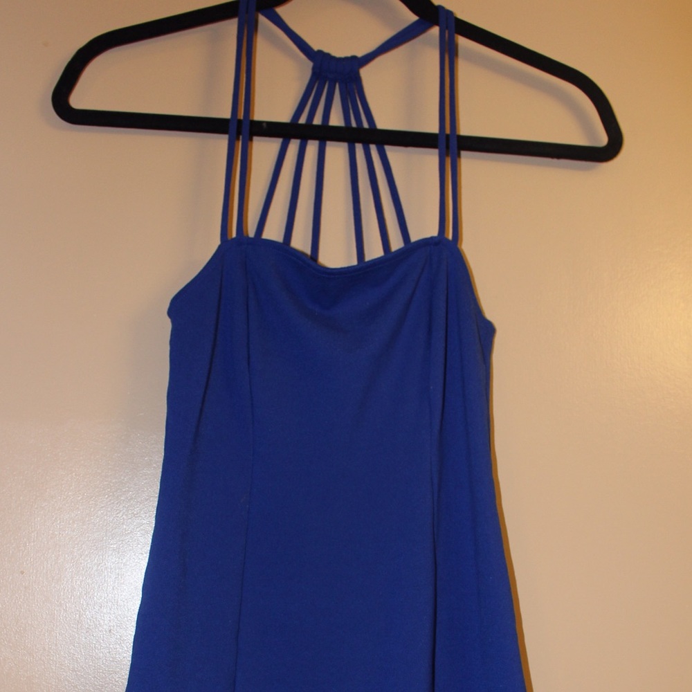 Cobalt Blue Strappy Mini Dress