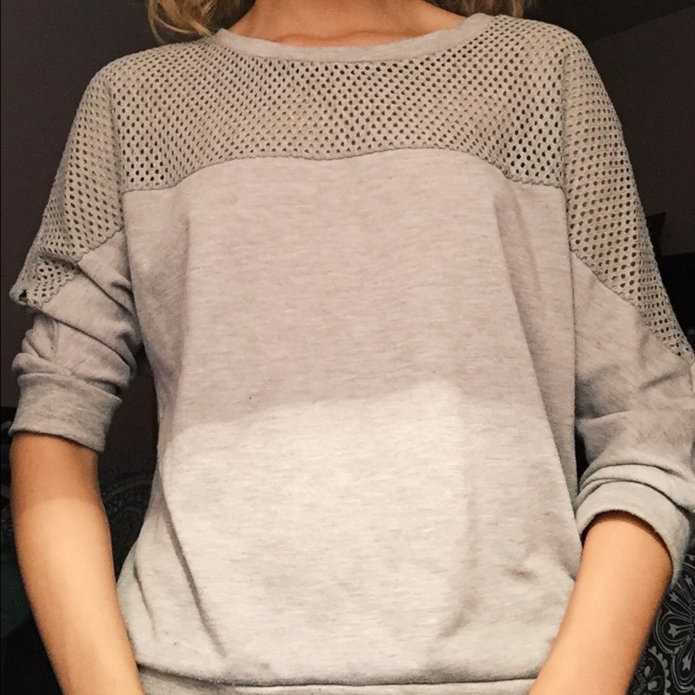 Gray "see through" Shirt.