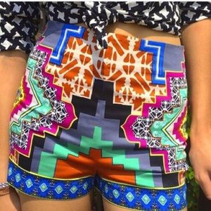 🆕 Flying Tomato Printed Boho Canvas Mini Shorts