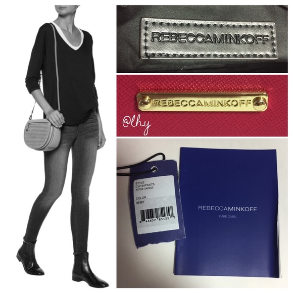 REBECCA MINKOFF ASTOR PERFORATED SADDLE BAG - Picture 7 of 8