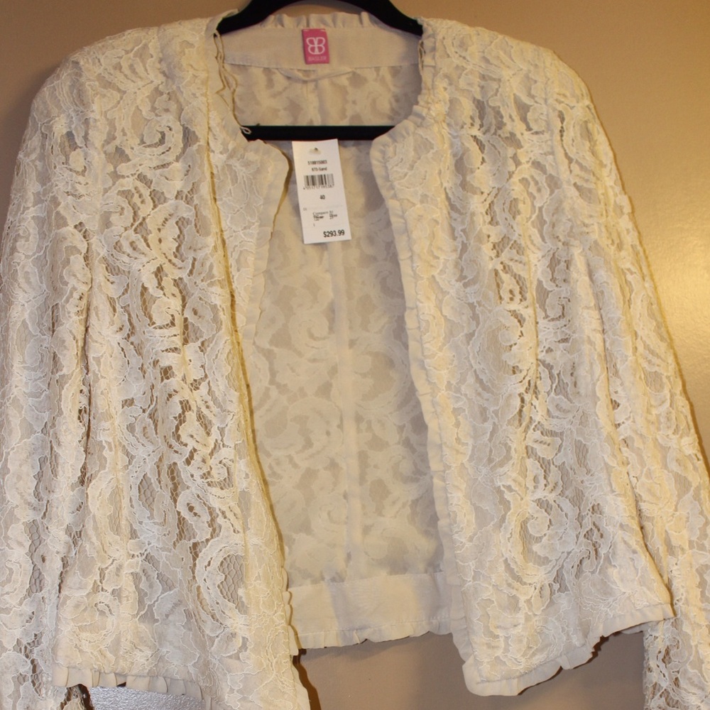 Cream Lace Basler Blazer