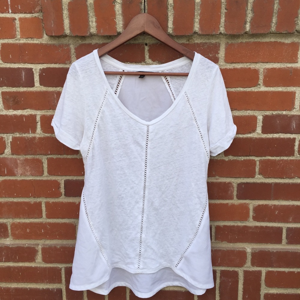 BANANA REPUBLIC: women's M white tee