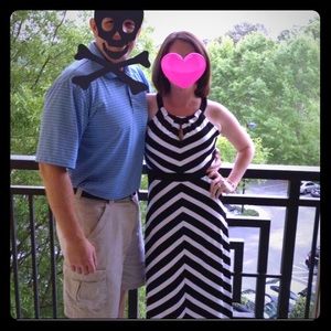 WHBM Black/White Maxi Dress! Pristine condition!