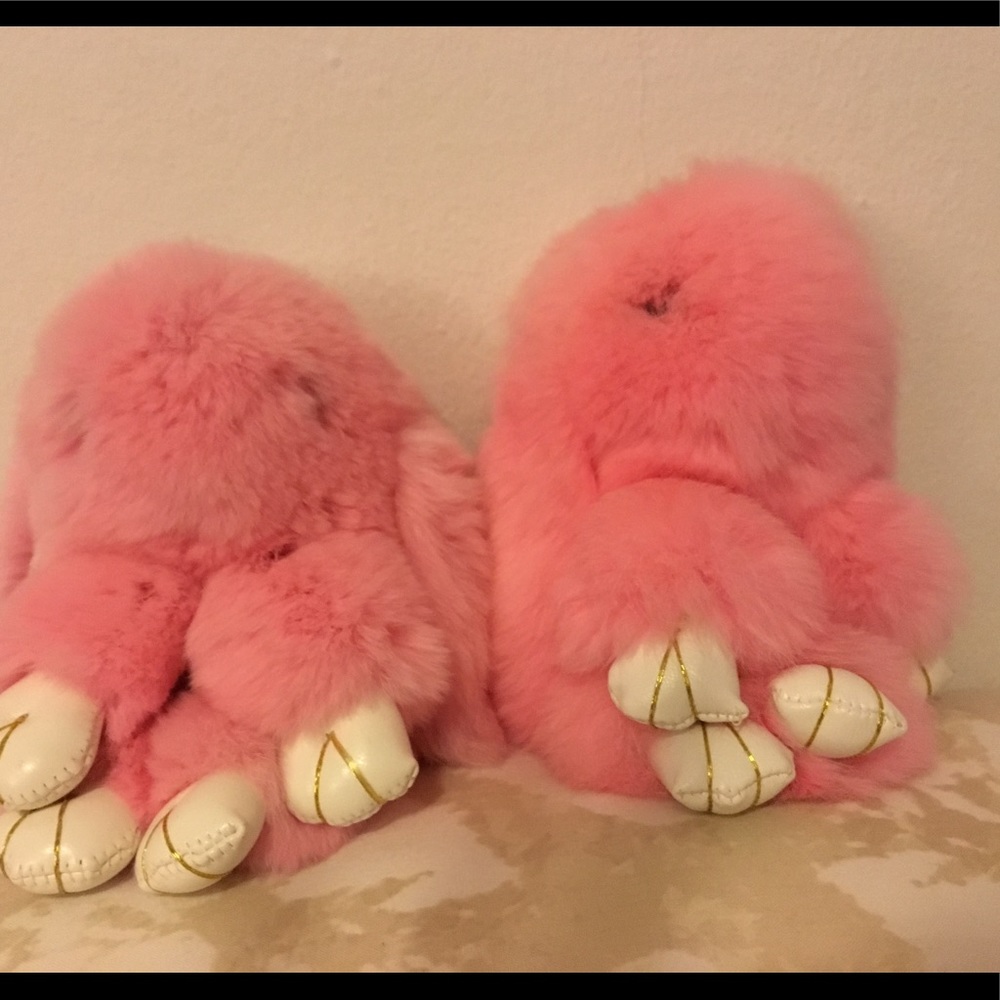 Fur bunnies keychain