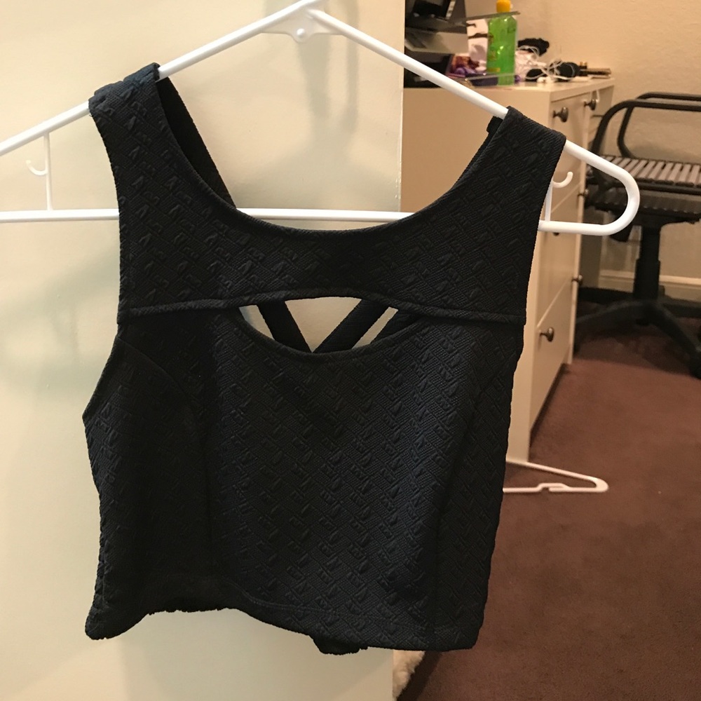 Black cropped top