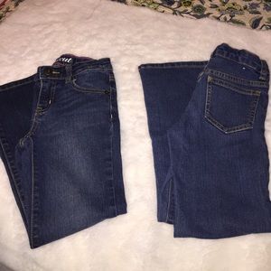 2 pair Girls Crazy 8 bootcut jeans size 6