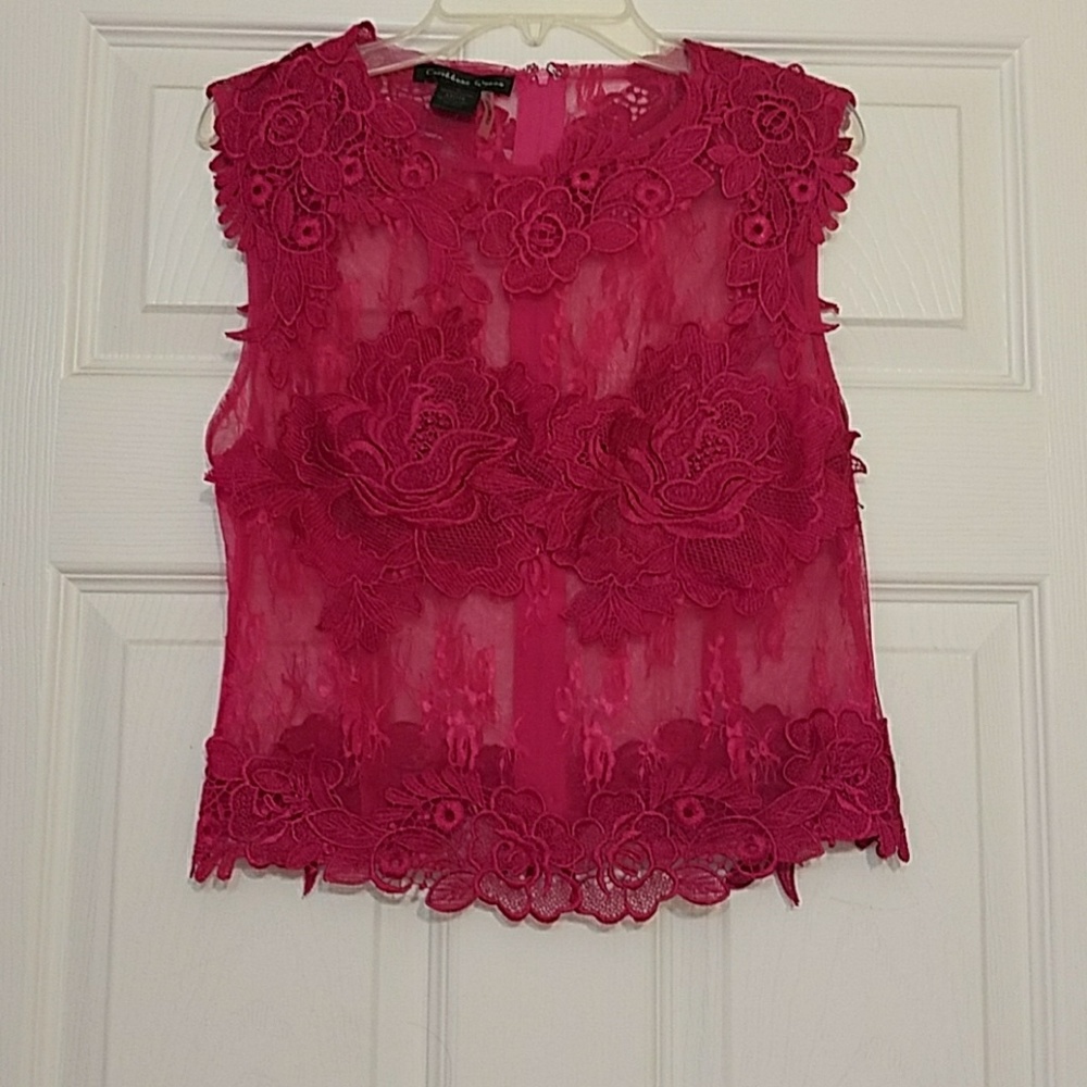 Hot pink blouse